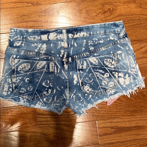 Free People Red/White/Blue Jean Shorts - Picture 5 of 6
